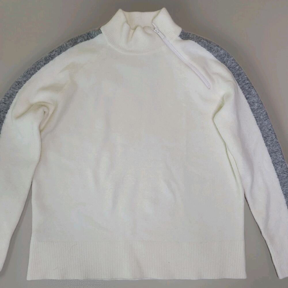 Lou & Grey 1/4 Asymmetrical Zip Wool Blend Sweater in Women’s Size Small